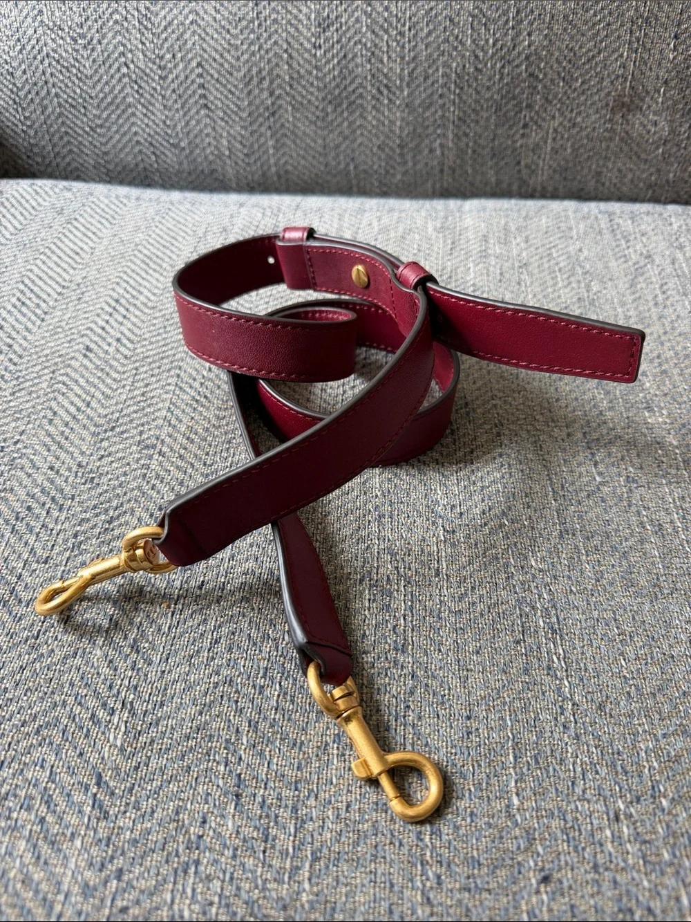 Tory Burch Women’s Burgundy Leather Replacement Strap